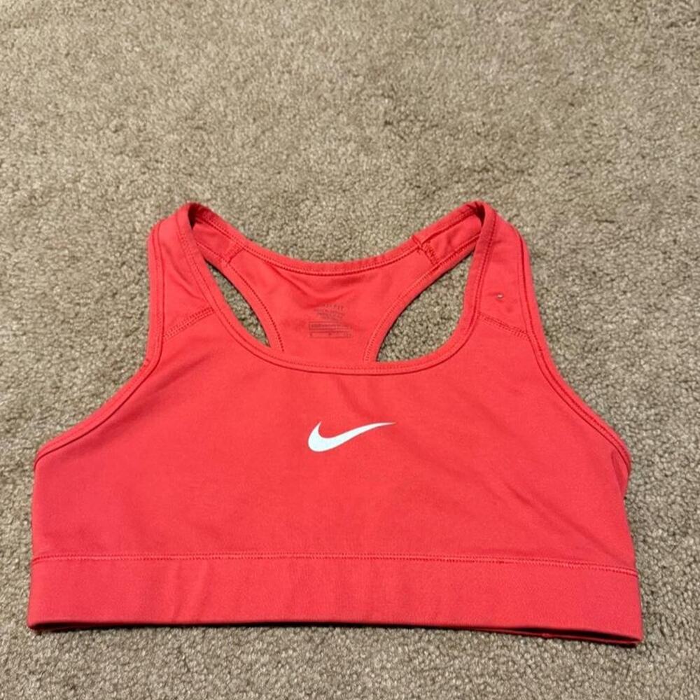 Red nike sports bra